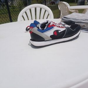 Champion Athletic Shoes in Black, White, Red, and Blue